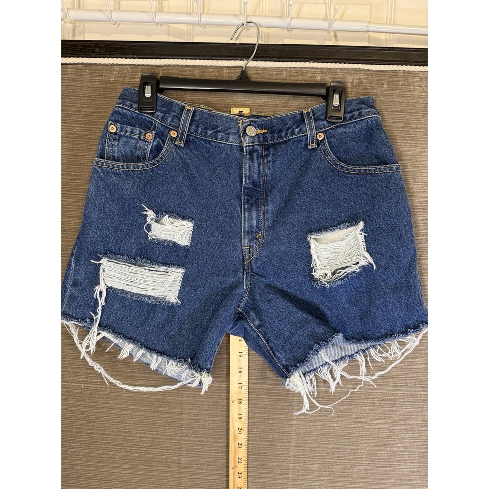 Levi's 550 Relaxed Fit Jean Cutoff Shirts Missed Womens Sz 12 Summer Country